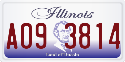 IL license plate A093814