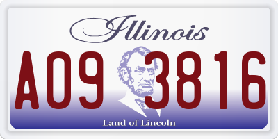 IL license plate A093816