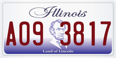 IL license plate A093817