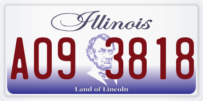 IL license plate A093818