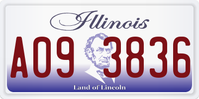 IL license plate A093836