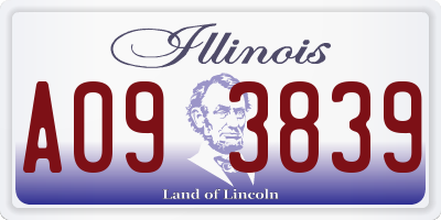 IL license plate A093839