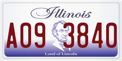 IL license plate A093840
