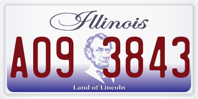 IL license plate A093843