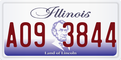 IL license plate A093844