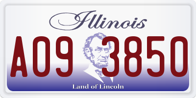 IL license plate A093850