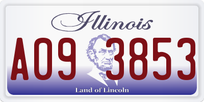 IL license plate A093853
