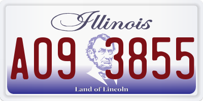 IL license plate A093855