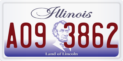 IL license plate A093862