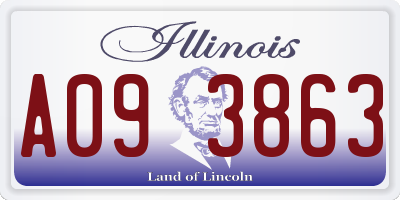 IL license plate A093863