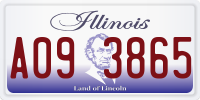 IL license plate A093865