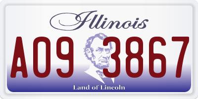 IL license plate A093867