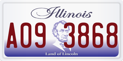 IL license plate A093868