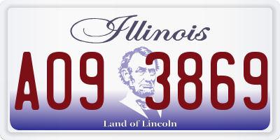 IL license plate A093869