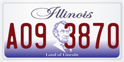 IL license plate A093870