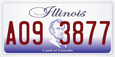 IL license plate A093877