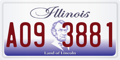 IL license plate A093881