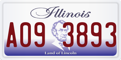 IL license plate A093893
