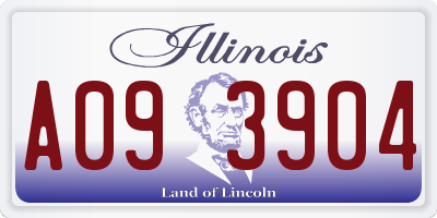 IL license plate A093904