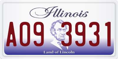 IL license plate A093931