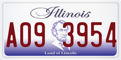 IL license plate A093954