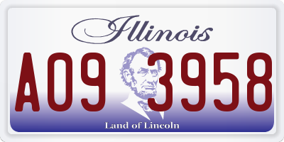 IL license plate A093958