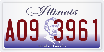 IL license plate A093961