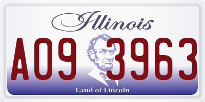 IL license plate A093963