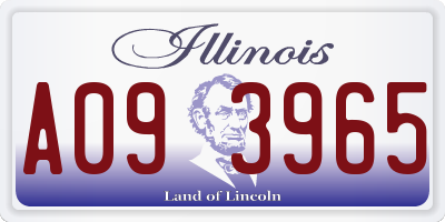 IL license plate A093965
