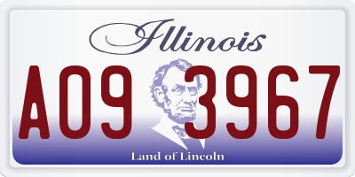 IL license plate A093967