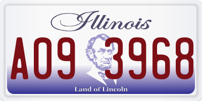 IL license plate A093968
