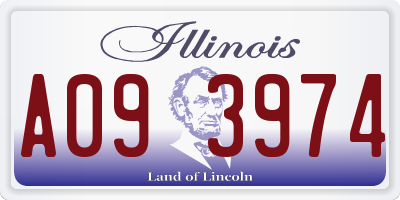 IL license plate A093974