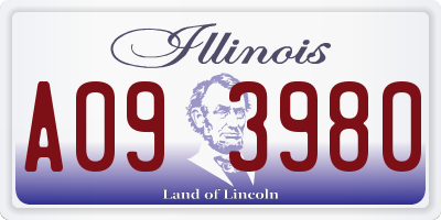 IL license plate A093980