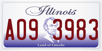 IL license plate A093983