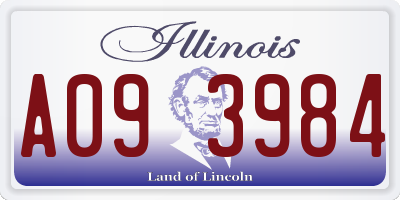 IL license plate A093984