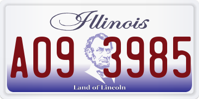 IL license plate A093985