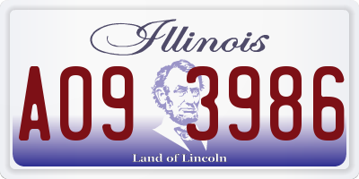 IL license plate A093986