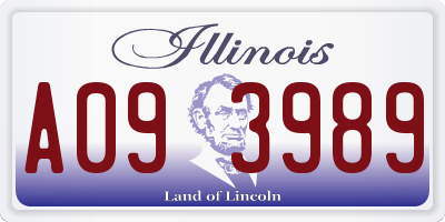 IL license plate A093989