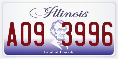 IL license plate A093996