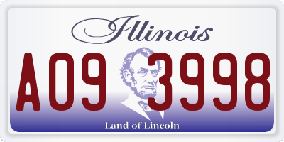 IL license plate A093998