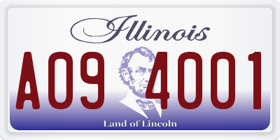 IL license plate A094001