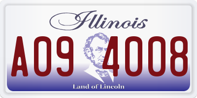 IL license plate A094008