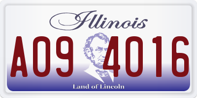 IL license plate A094016