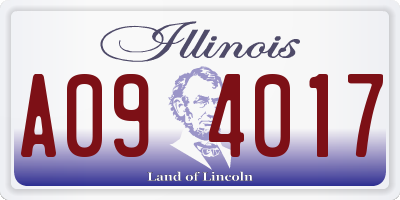 IL license plate A094017