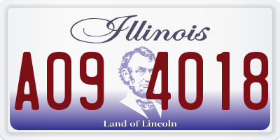 IL license plate A094018