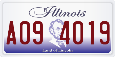 IL license plate A094019