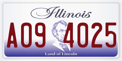 IL license plate A094025