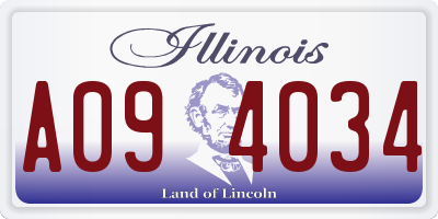 IL license plate A094034