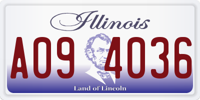 IL license plate A094036