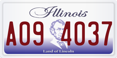 IL license plate A094037